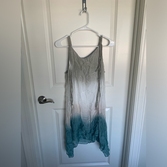 New with tags Femme Fatale dip dyed boho dress size L - Picture 2 of 4